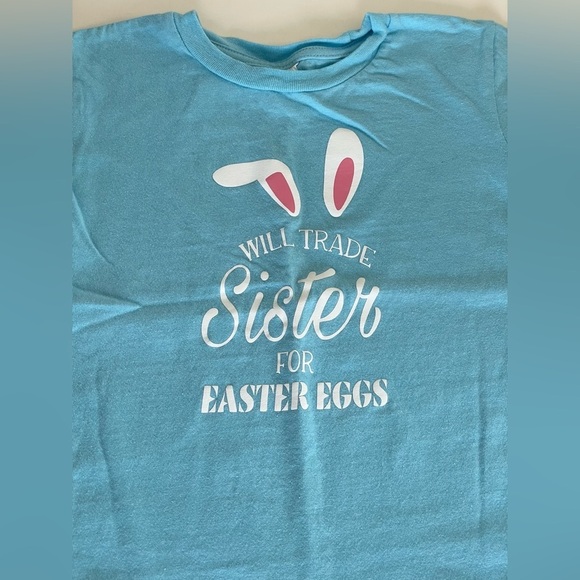 Creations of Grace 100% Cotton Blue Easter Graphic T-Shirt Toddler 4T - Picture 9 of 11